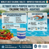 Aquatab 1.7g |water treatment chlorine tablets| NADCC | 100s